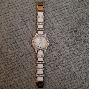 Rose gold fossil watch